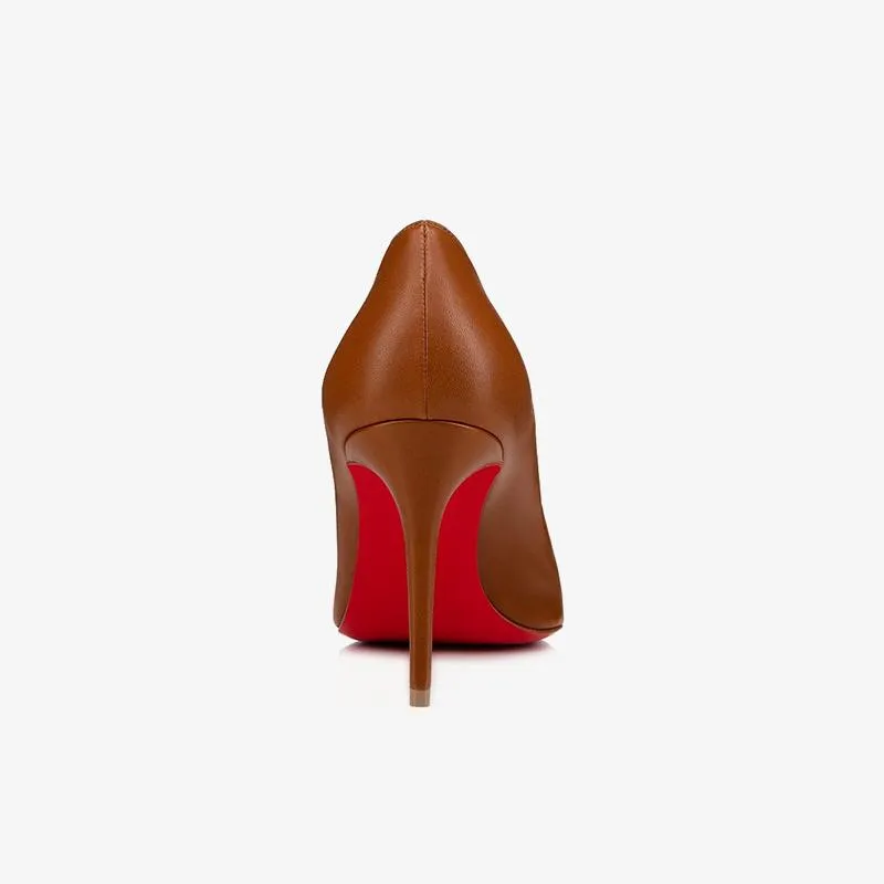Stylish Browm Leather Pumps