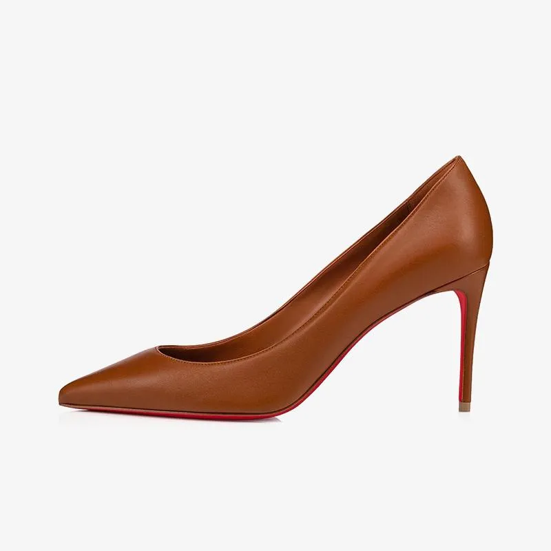 Stylish Browm Leather Pumps