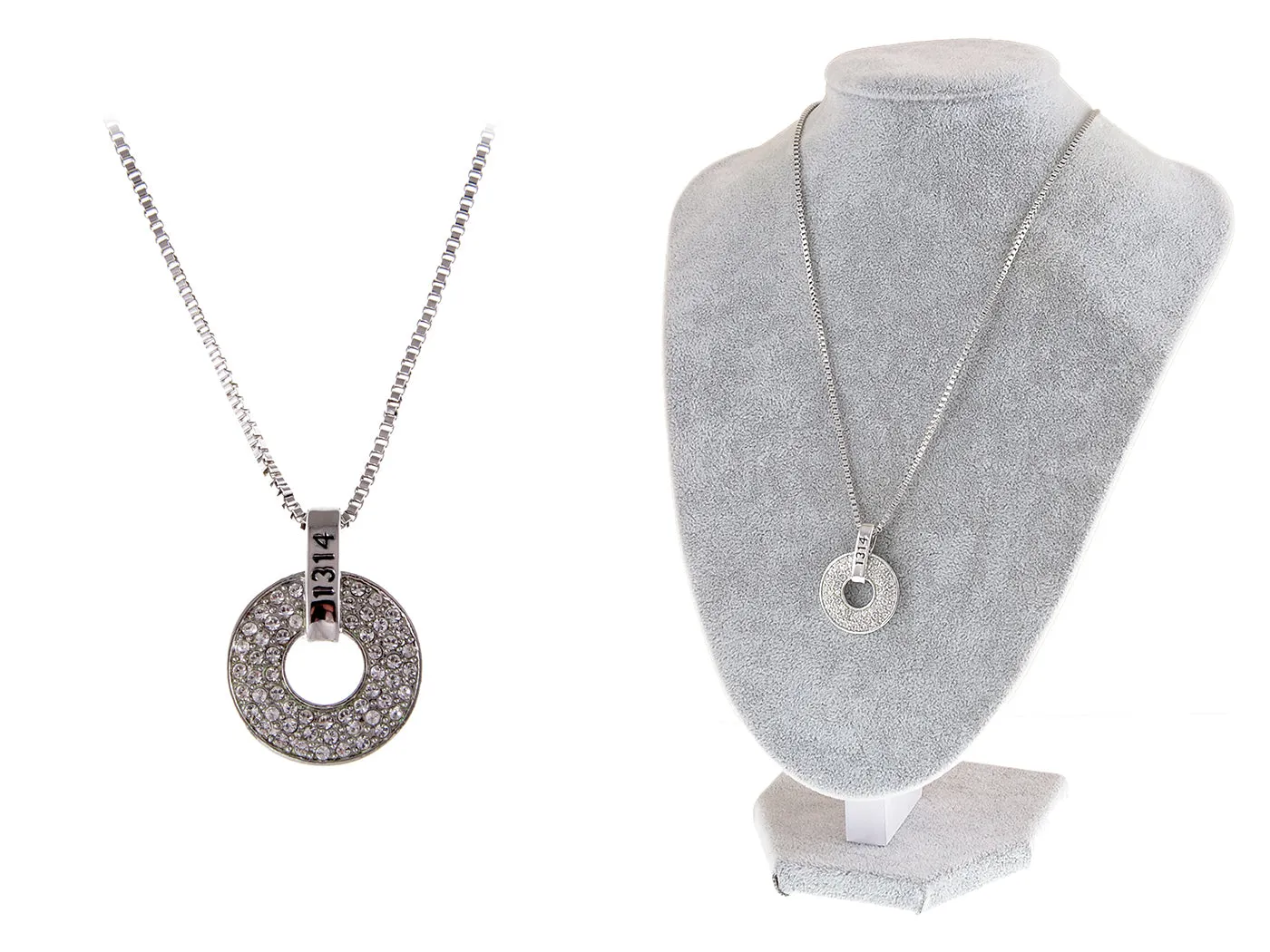 Swarovski Crystal Elements 1314 Classic Number Disc Charm Pendant Necklace