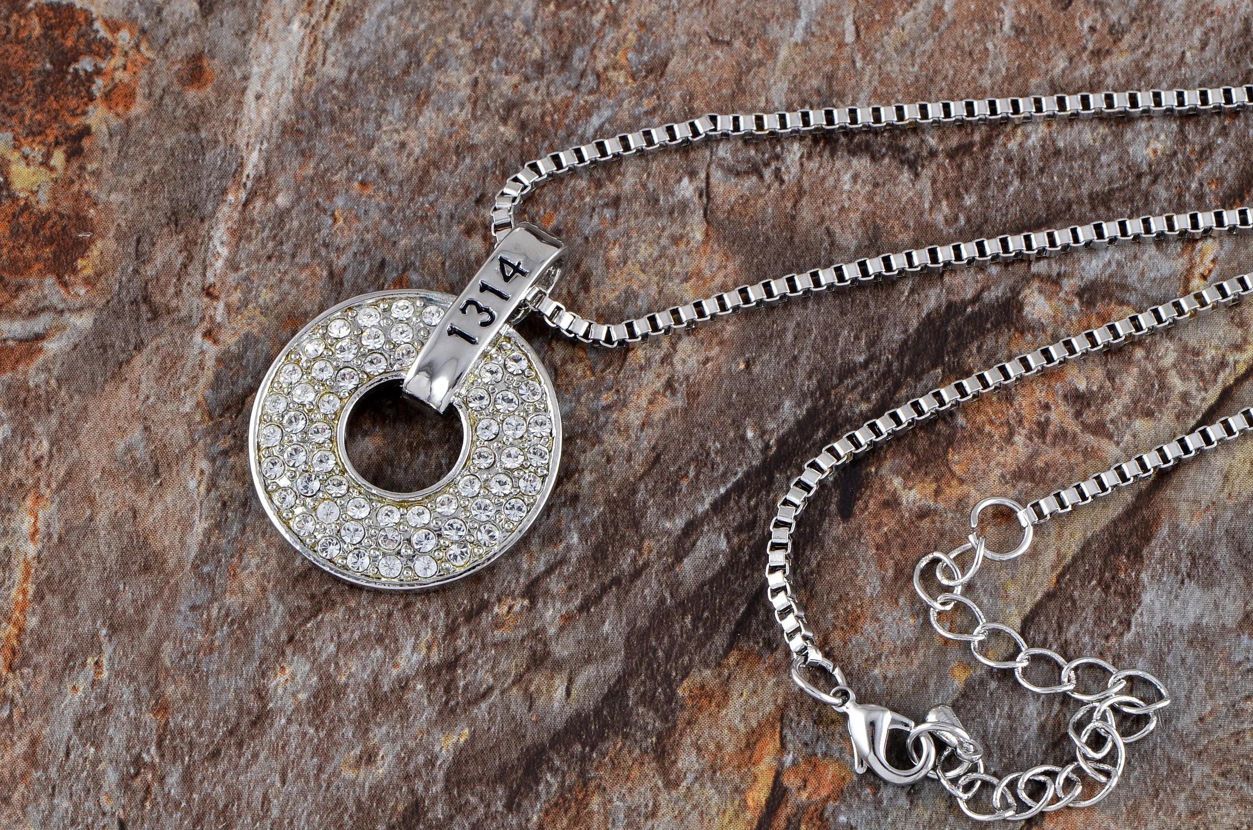 Swarovski Crystal Elements 1314 Classic Number Disc Charm Pendant Necklace