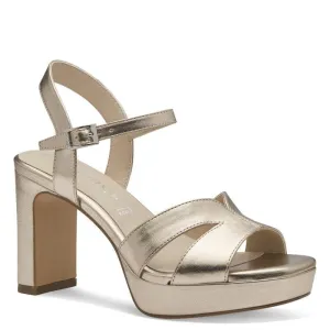 Tamaris Womens Gold High-Heel Sandal 1-28349-42