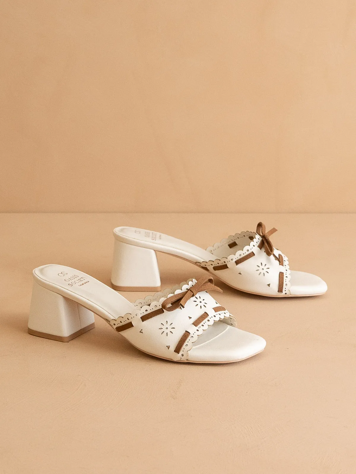 The Breda | White Sweet low heel sandal