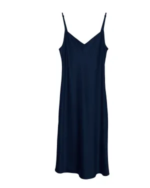 The Cabaret - Bias Slip Dress in Deep Navy | Dark Navy