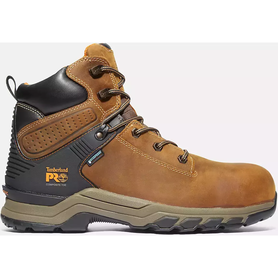Timberland Pro Men's Hypercharge 6" Comp Toe WP Work Boot -Brown- TB1A1RVS214