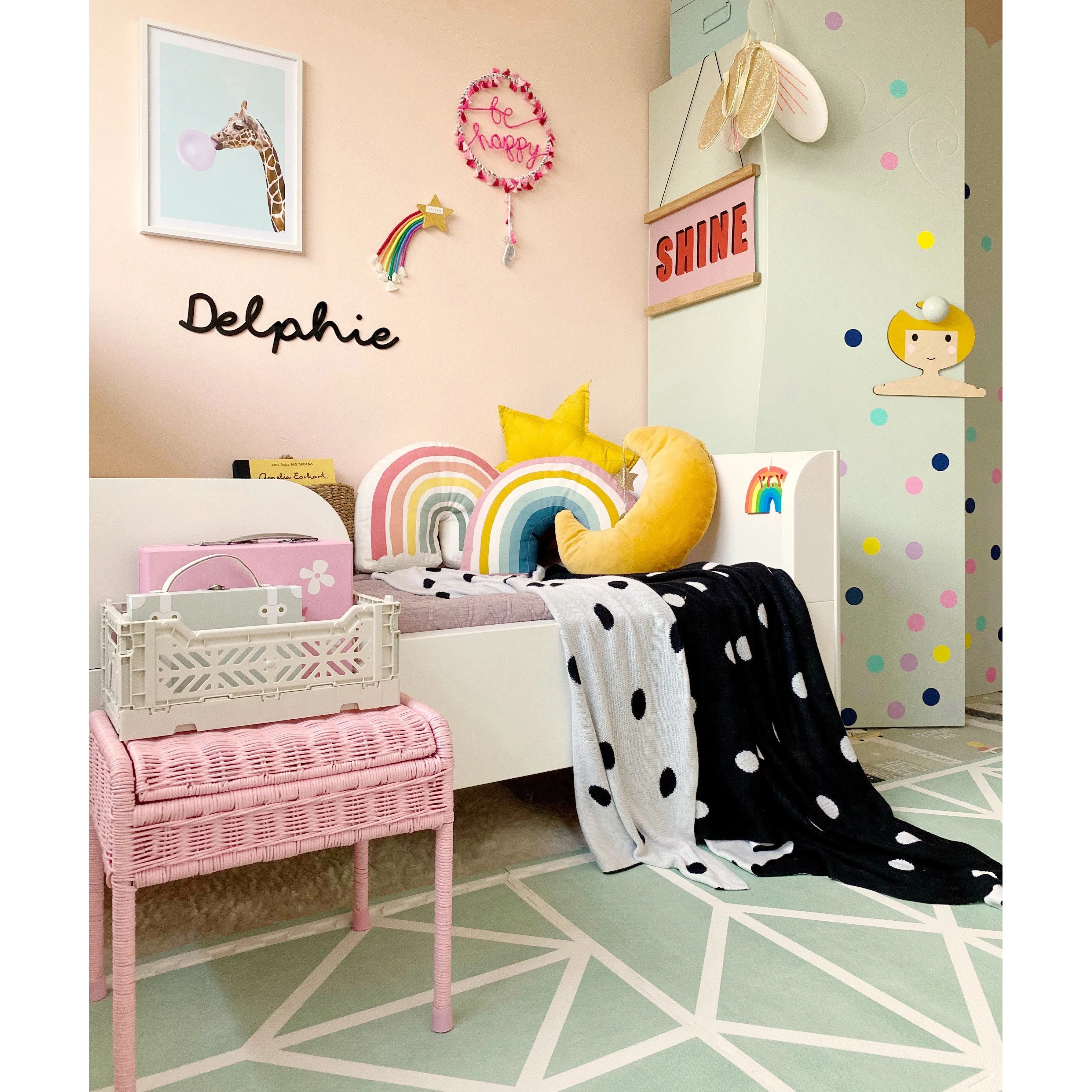 Toddlekind Prettier Puzzle Playmat Nordic Neo Matcha 120x180cm - 6 Tiles & 12 Edging Borders