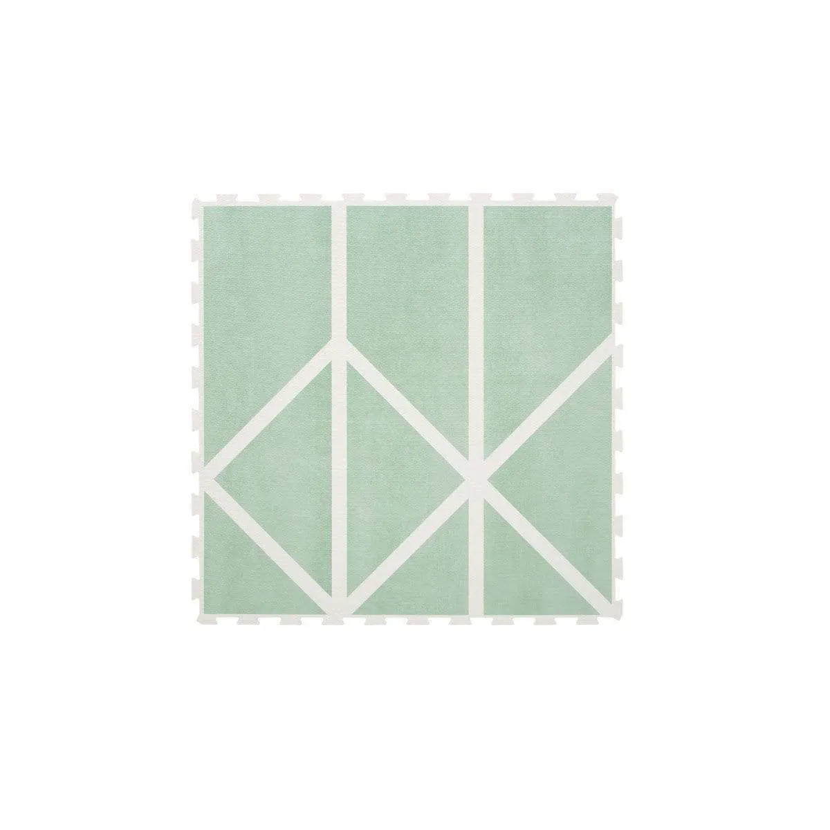 Toddlekind Prettier Puzzle Playmat Nordic Neo Matcha 120x180cm - 6 Tiles & 12 Edging Borders