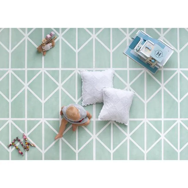 Toddlekind Prettier Puzzle Playmat Nordic Neo Matcha 120x180cm - 6 Tiles & 12 Edging Borders
