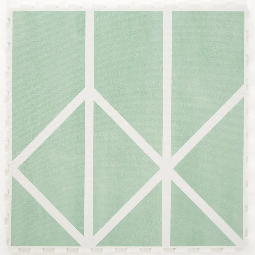 Toddlekind Prettier Puzzle Playmat Nordic Neo Matcha 120x180cm - 6 Tiles & 12 Edging Borders