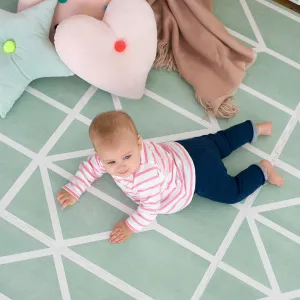 Toddlekind Prettier Puzzle Playmat Nordic Neo Matcha 120x180cm - 6 Tiles & 12 Edging Borders