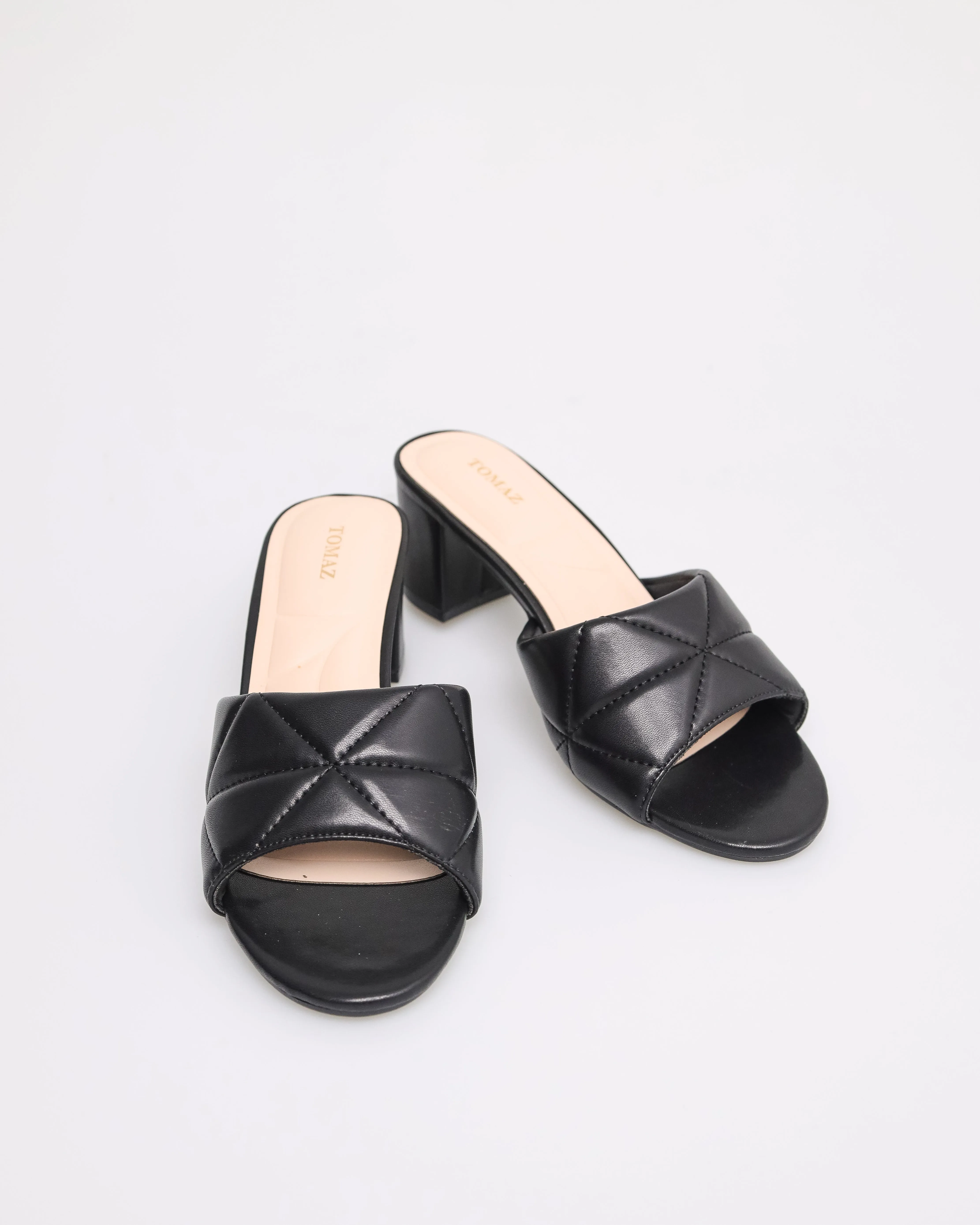 Tomaz NN210 Ladies Quilted Leather Block Heels