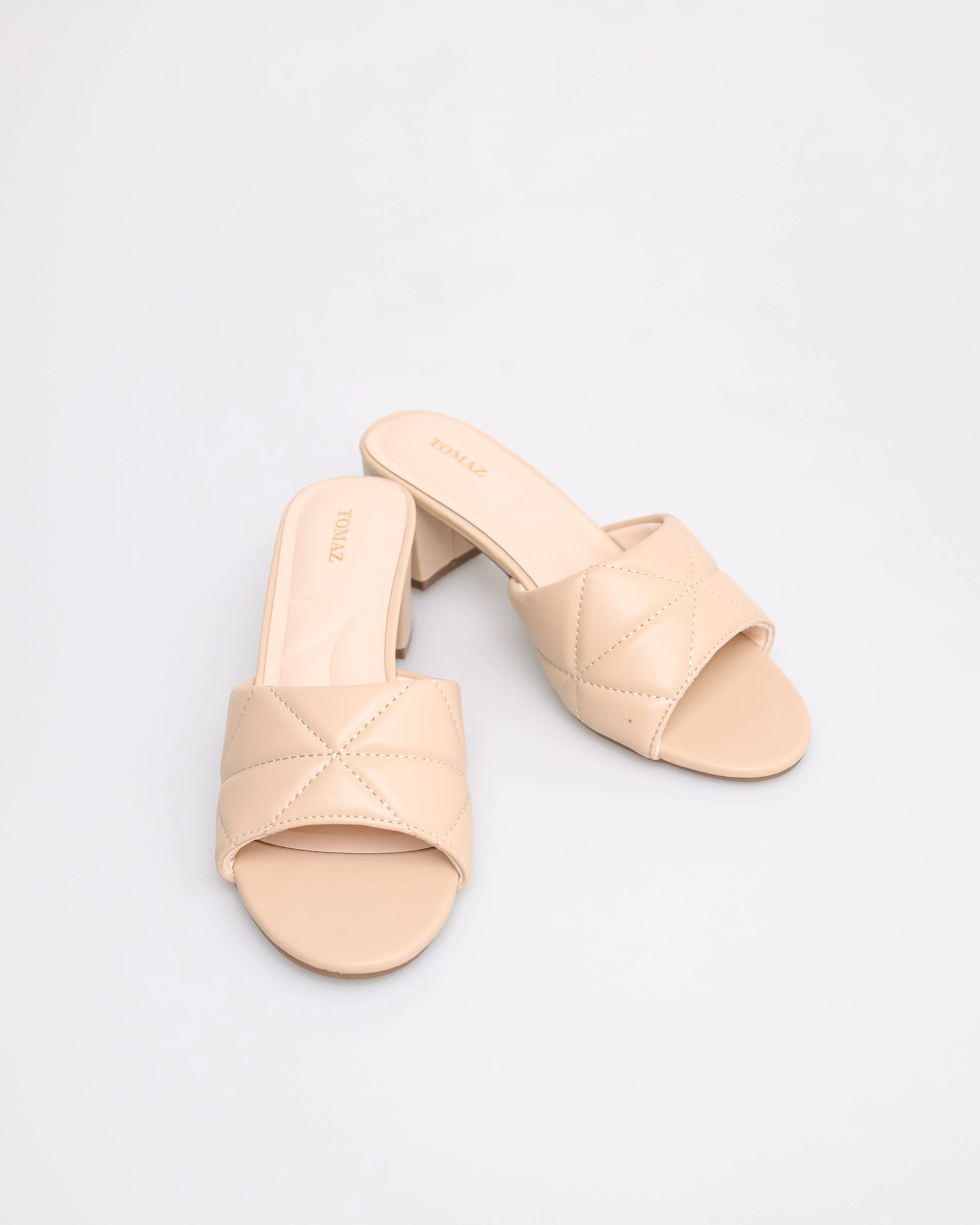 Tomaz NN210 Ladies Quilted Leather Block Heels