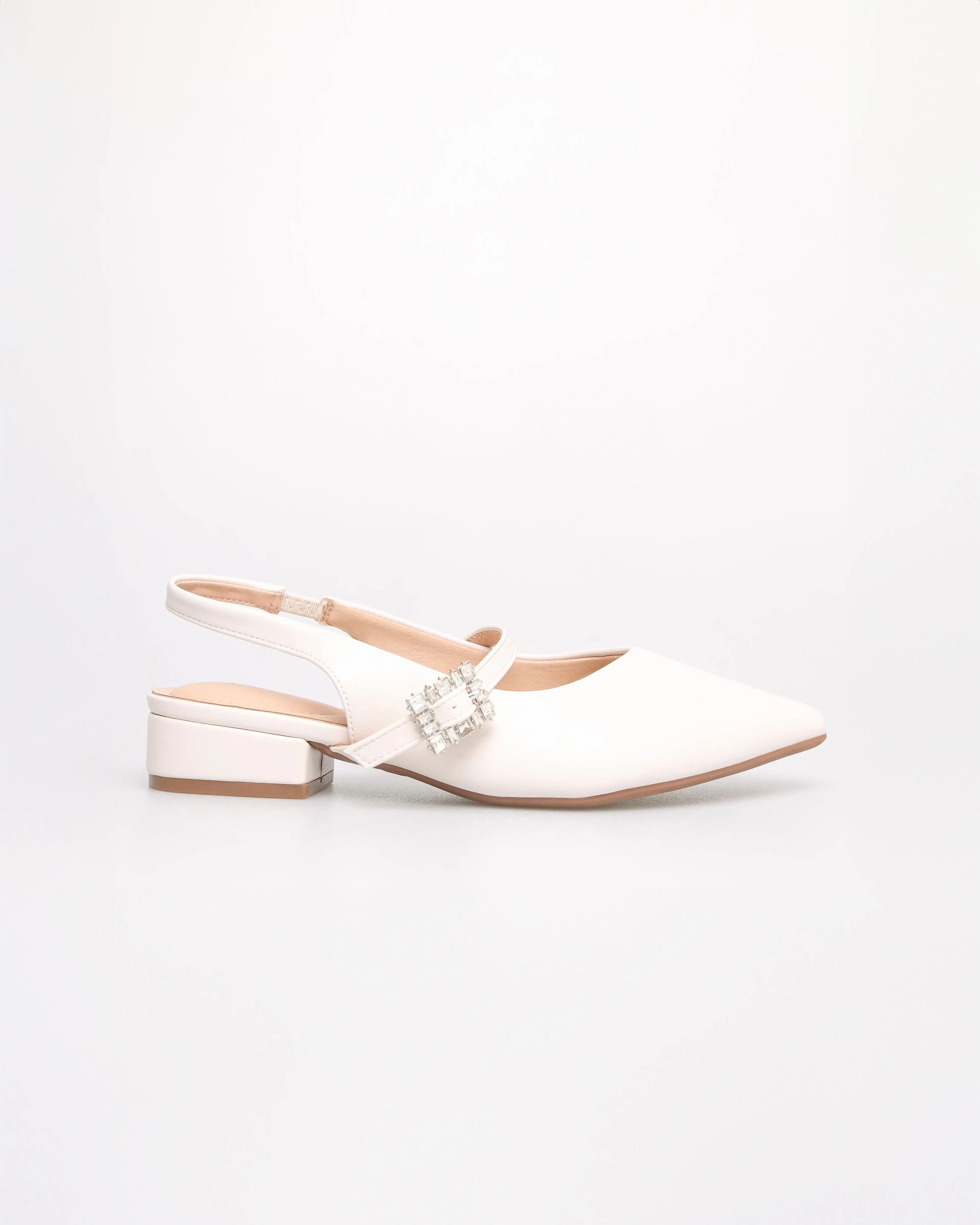 Tomaz NN430 Ladies Pointy Crystal Buckle Heels