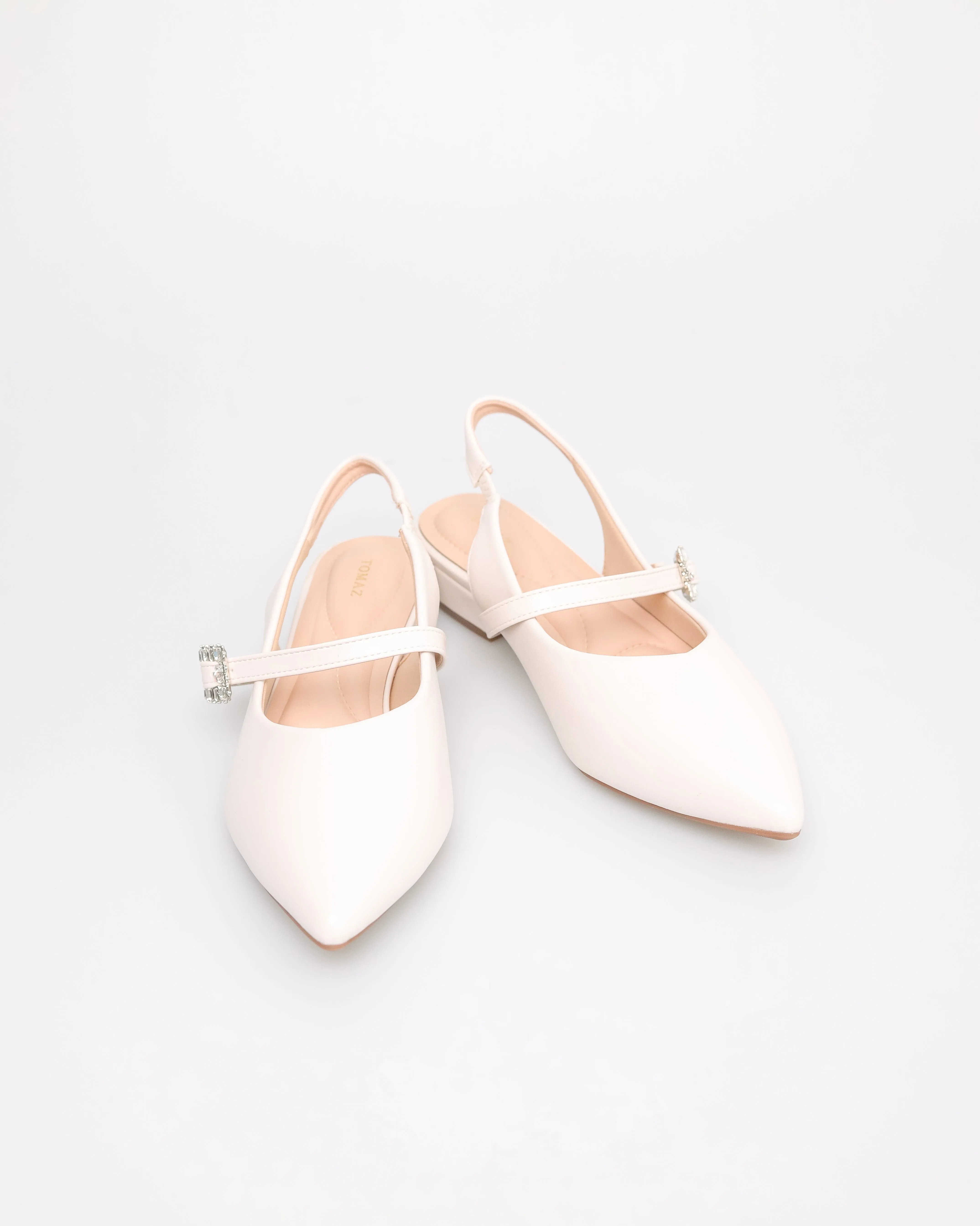 Tomaz NN430 Ladies Pointy Crystal Buckle Heels