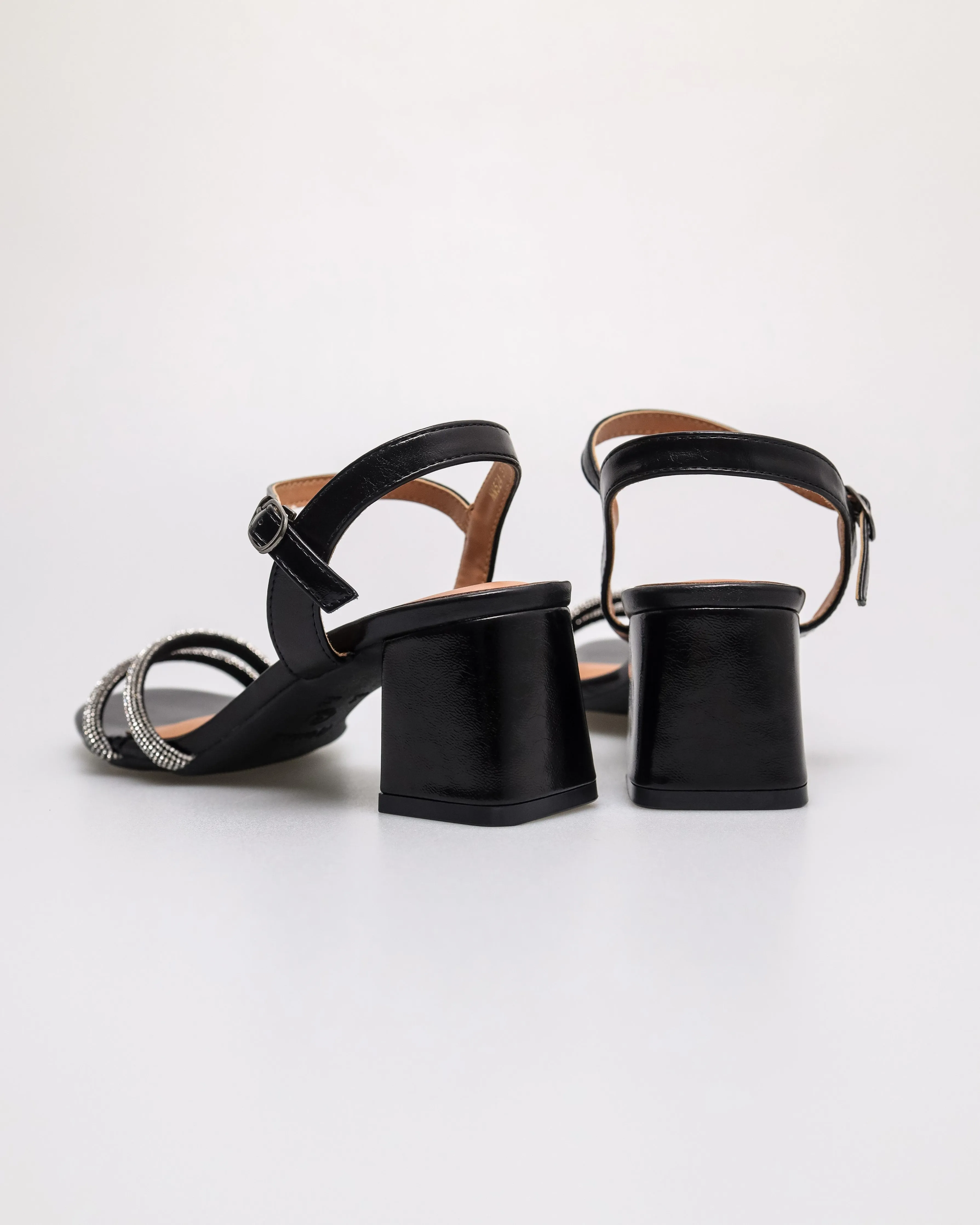 Tomaz NN524 Ladies Midnight Glitter Block Heels