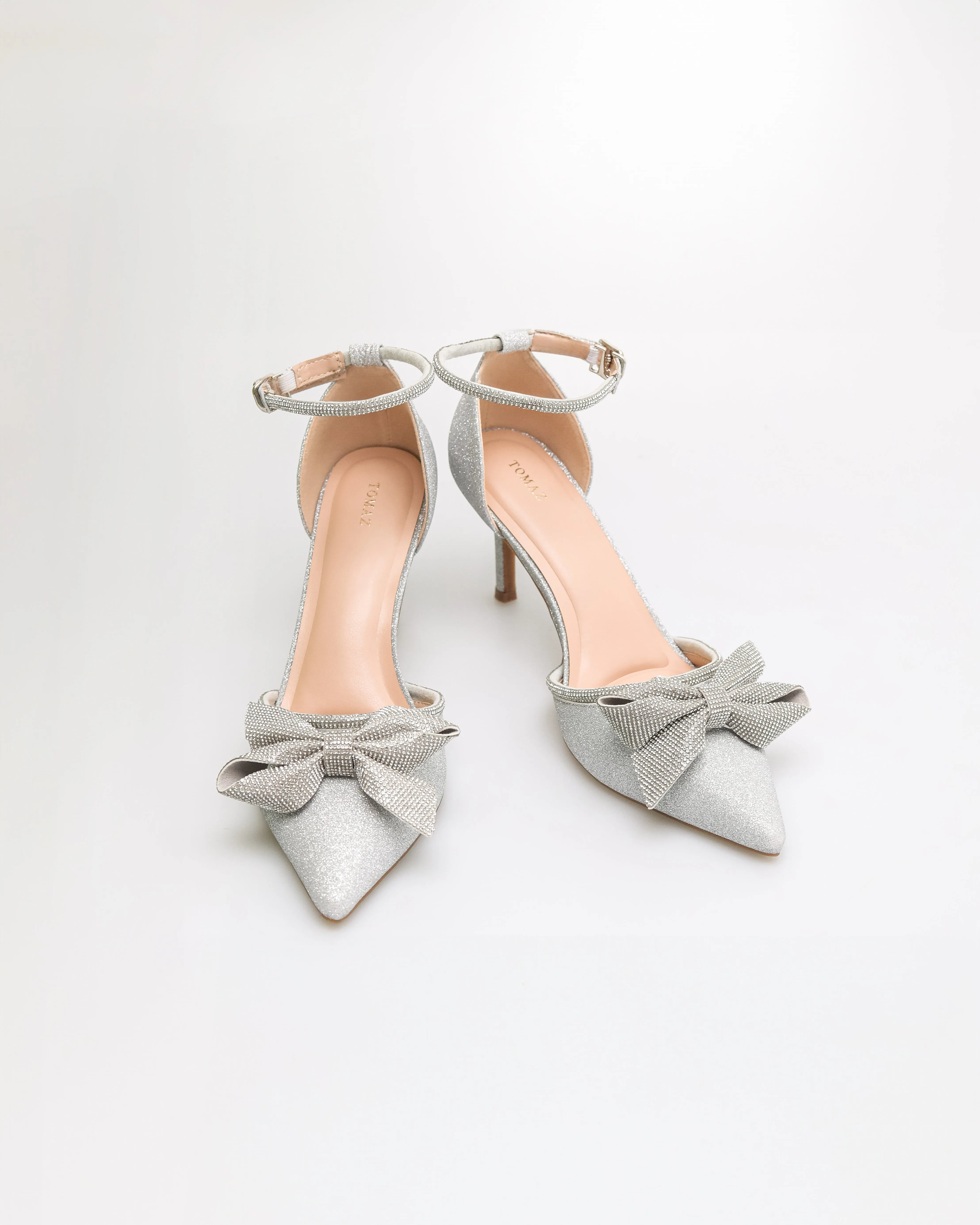Tomaz NN528 Ladies Glittery Ribbon Heels
