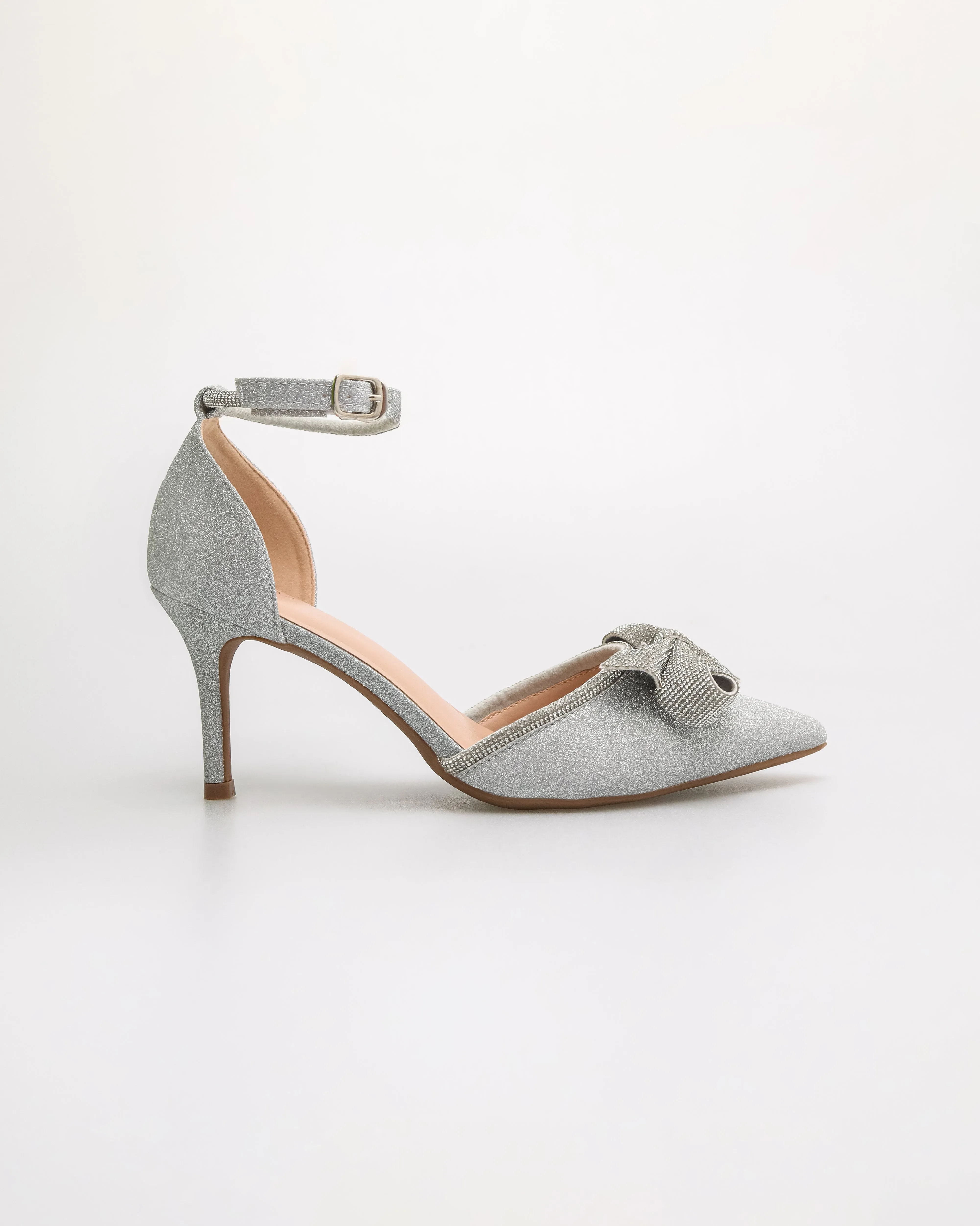 Tomaz NN528 Ladies Glittery Ribbon Heels