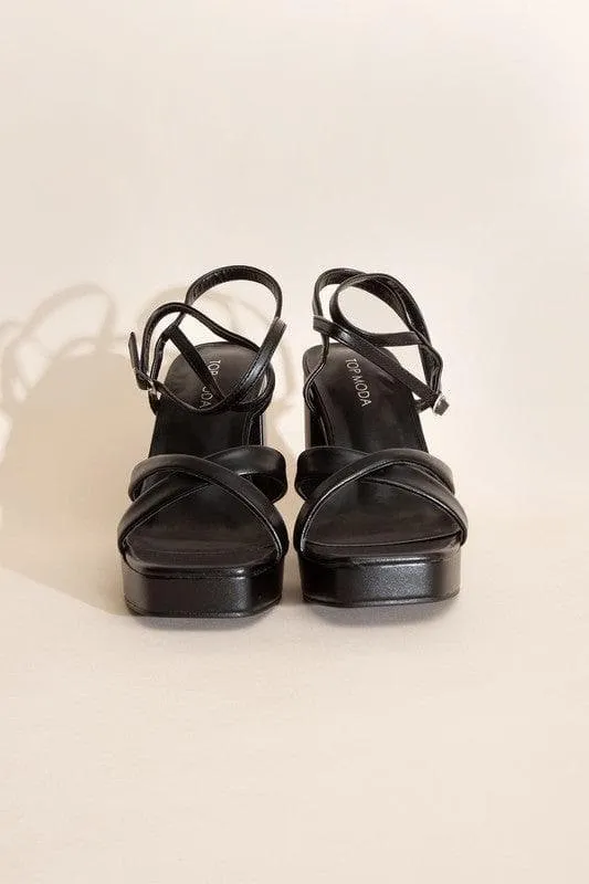 TOP MODA VALOR-1 Cross Ankle Strap Heels