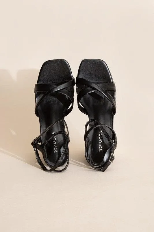 TOP MODA VALOR-1 Cross Ankle Strap Heels