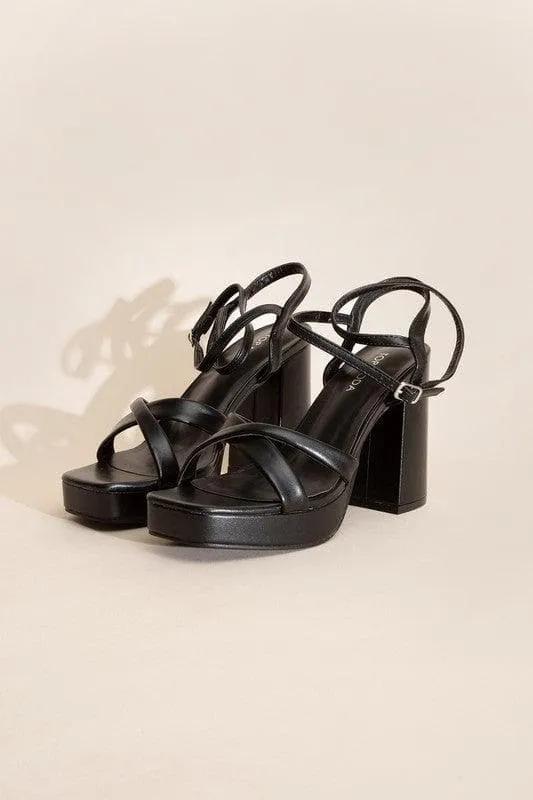 TOP MODA VALOR-1 Cross Ankle Strap Heels