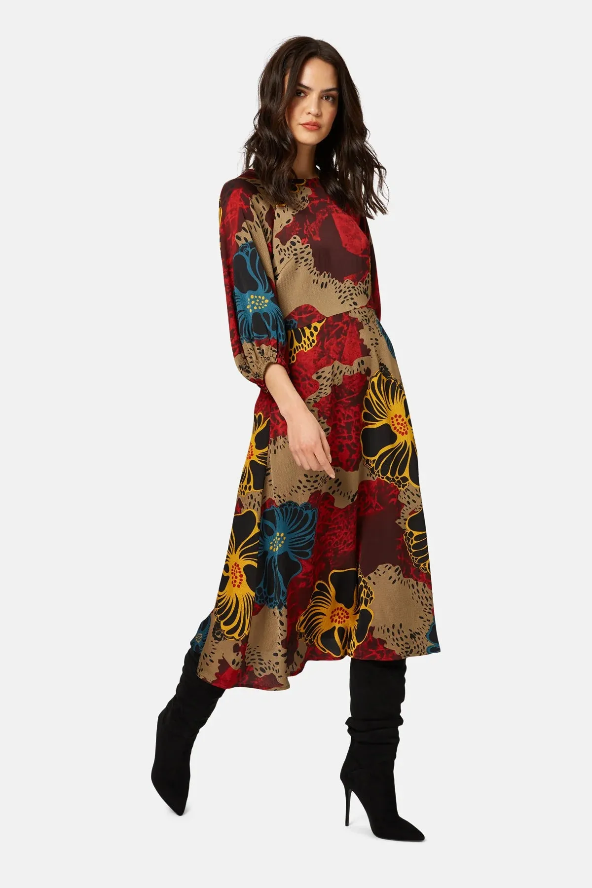 Traffic People Into My Arms Drape Dress