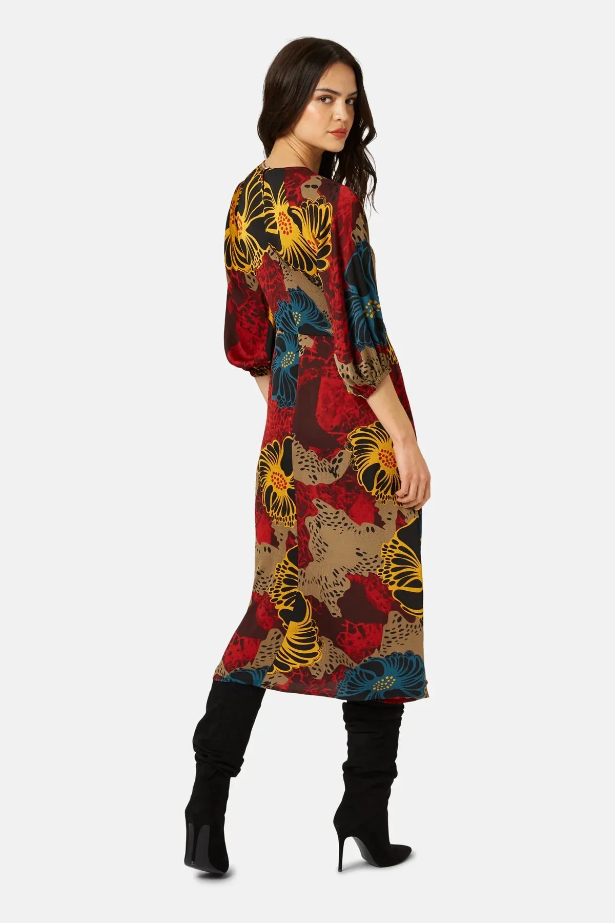 Traffic People Into My Arms Drape Dress