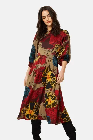 Traffic People Into My Arms Drape Dress