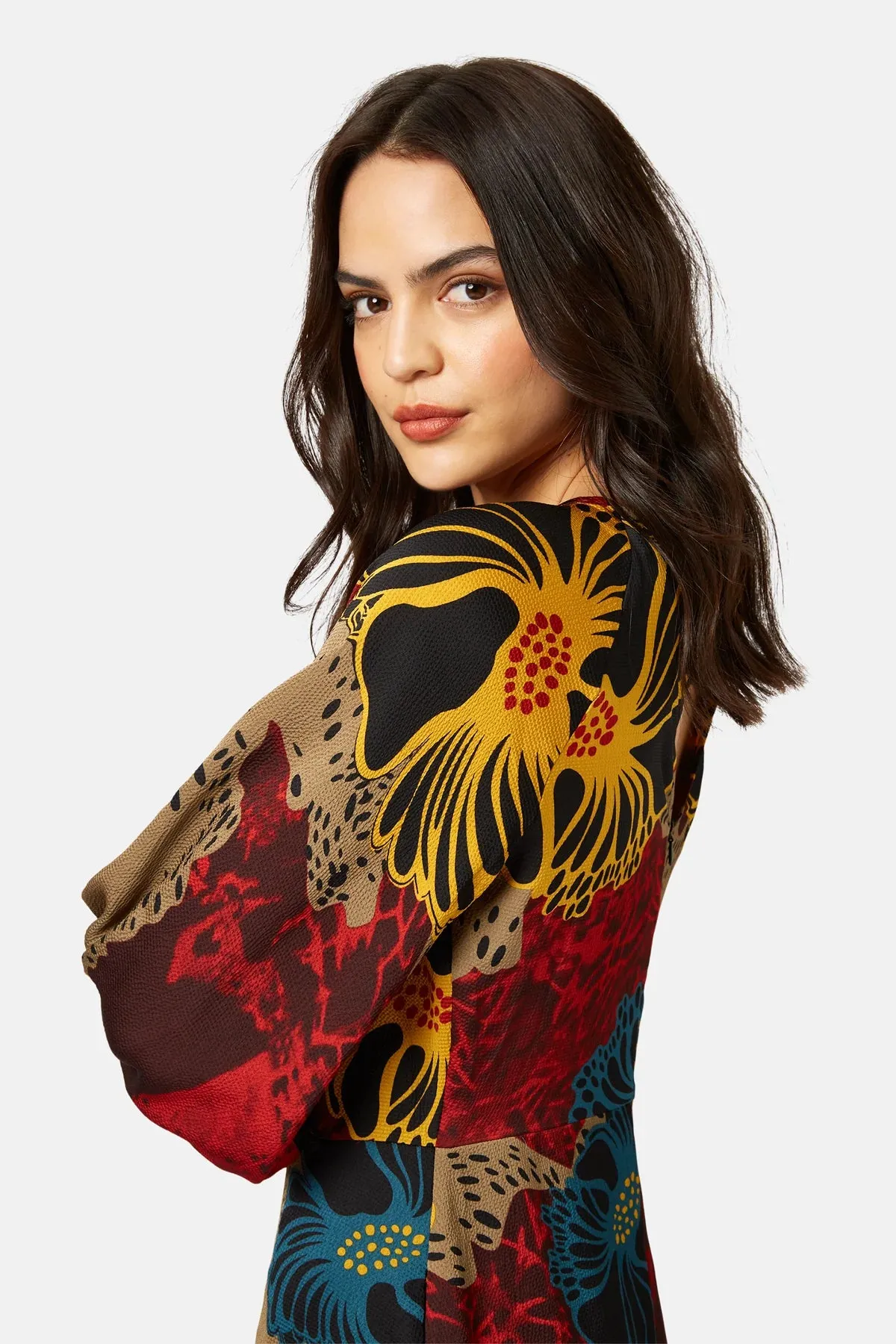 Traffic People Into My Arms Drape Dress