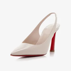 Trendy Shiny Patent Leather Slingback Pumps