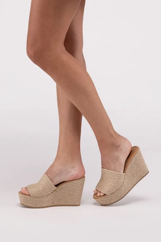 Tropics Espadrille Wedge Platform Heel Sandals