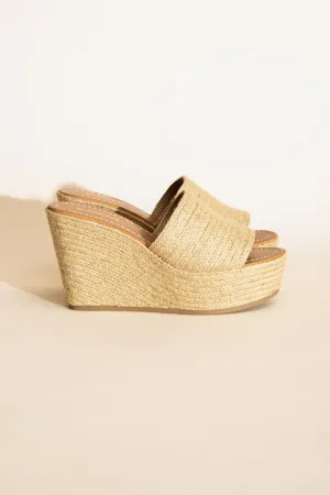 Tropics Espadrille Wedge Platform Heel Sandals