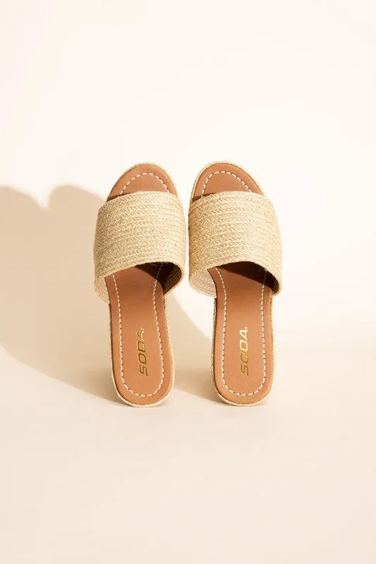 Tropics Espadrille Wedge Platform Heel Sandals
