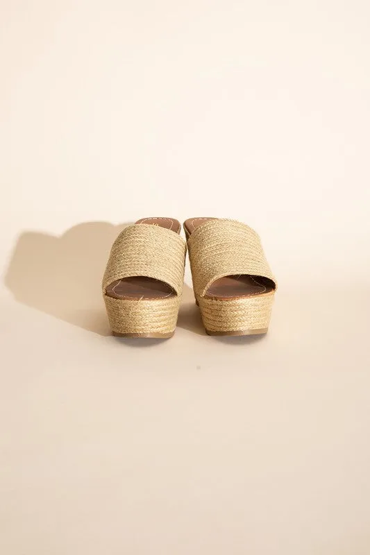 Tropics Espadrille Wedge Platform Heel Sandals