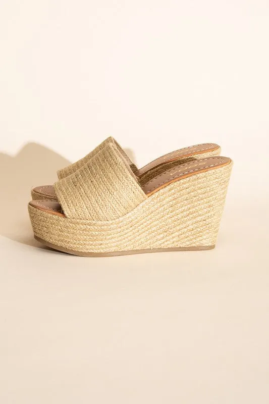 Tropics Espadrille Wedge Platform Heel Sandals