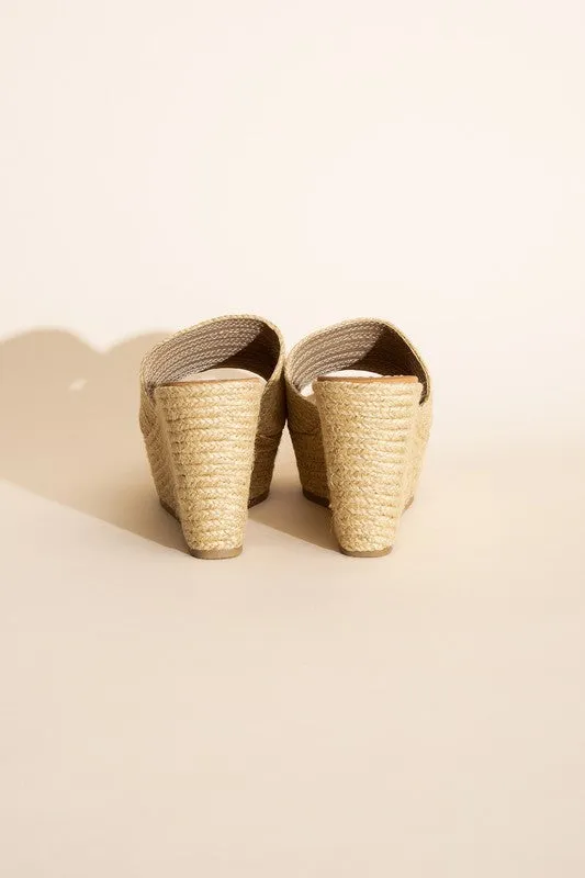 Tropics Espadrille Wedge Platform Heel Sandals