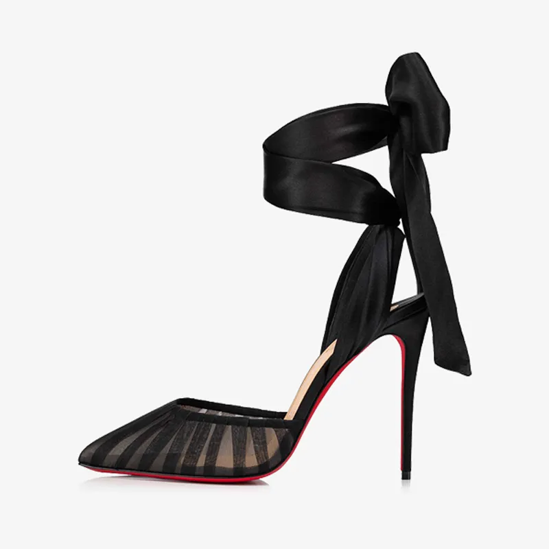 Urban Style Pump with Satin Crepe Strap