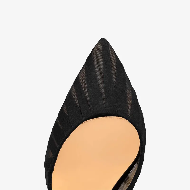 Urban Style Pump with Satin Crepe Strap