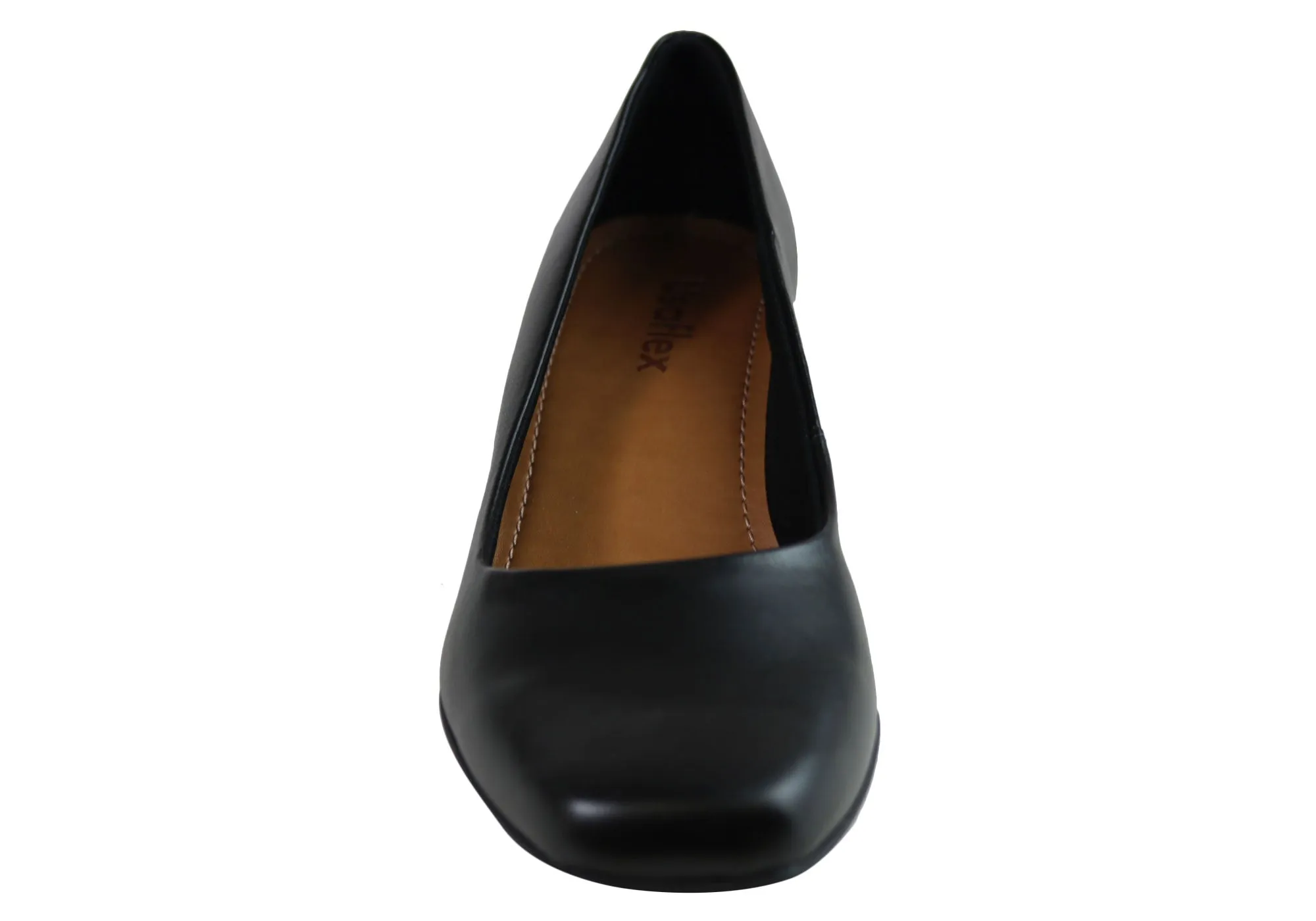 Usaflex Lyric Womens Mid Heel Leather Shoes Made In Brazil