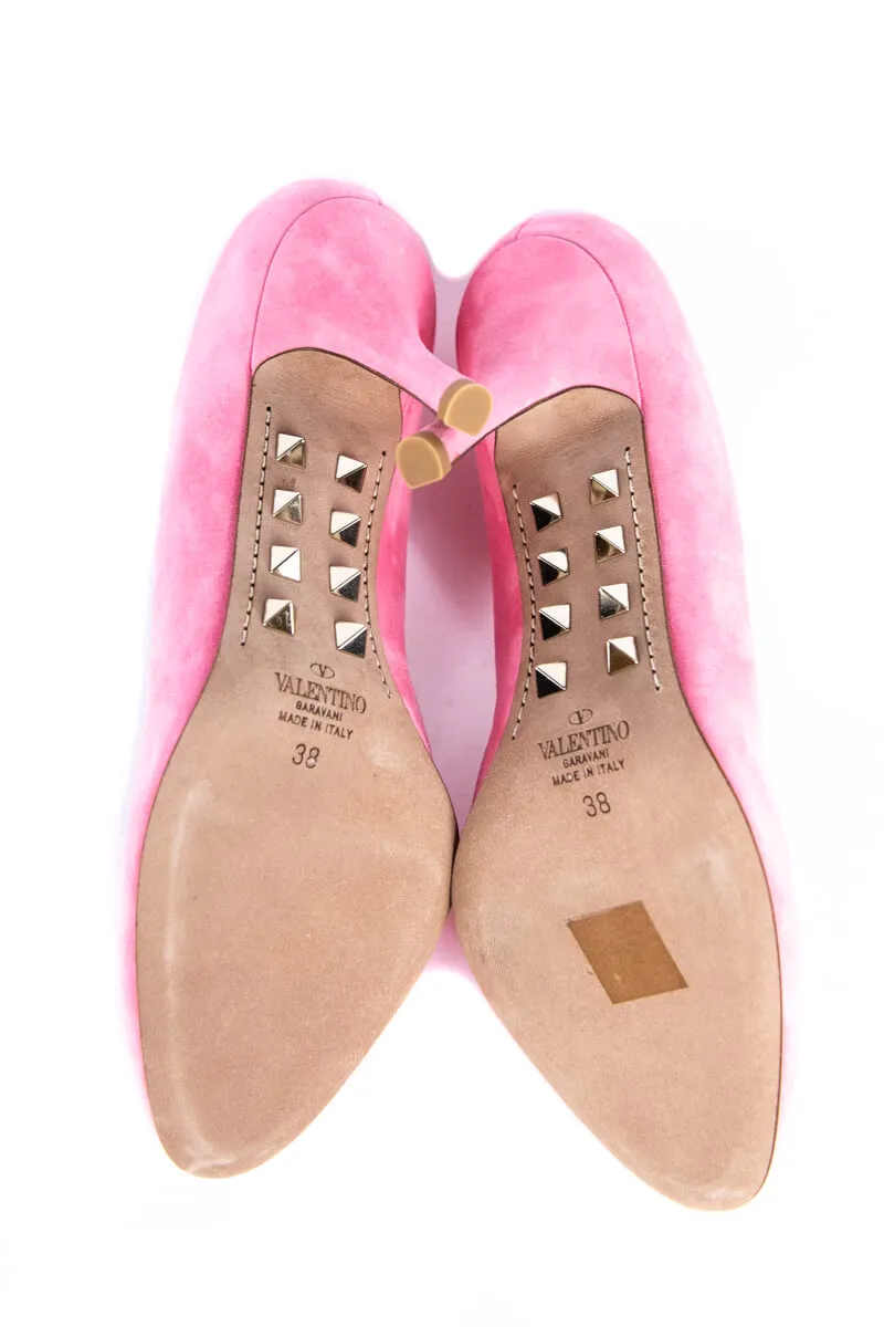 Valentino Pink Suede Rockstud Pumps New Size US 8 | EU 38