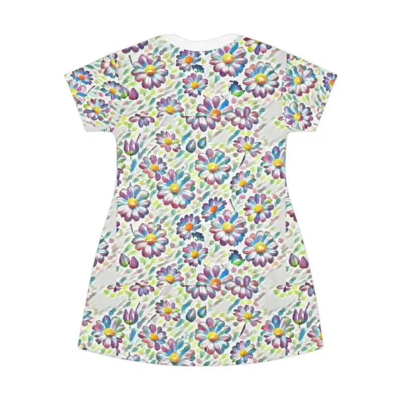 Vibrant Floral Pattern Shirt Dress with Cozy Vibes
