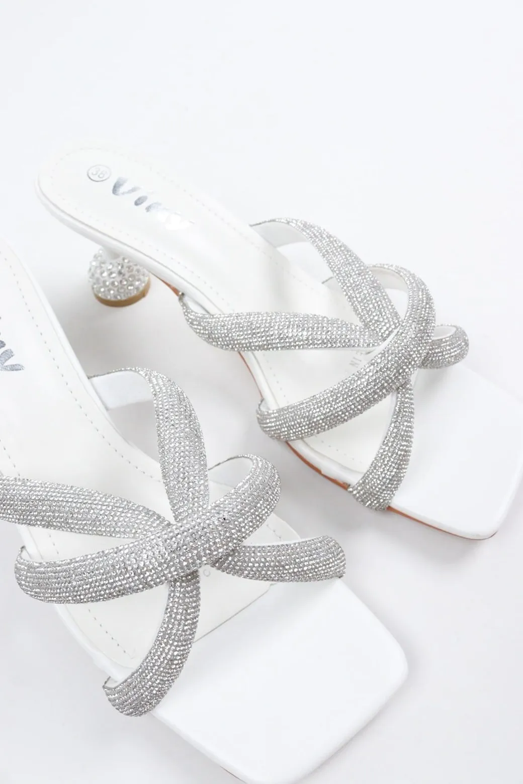 Viny Women's Sparkle Cross Heels
