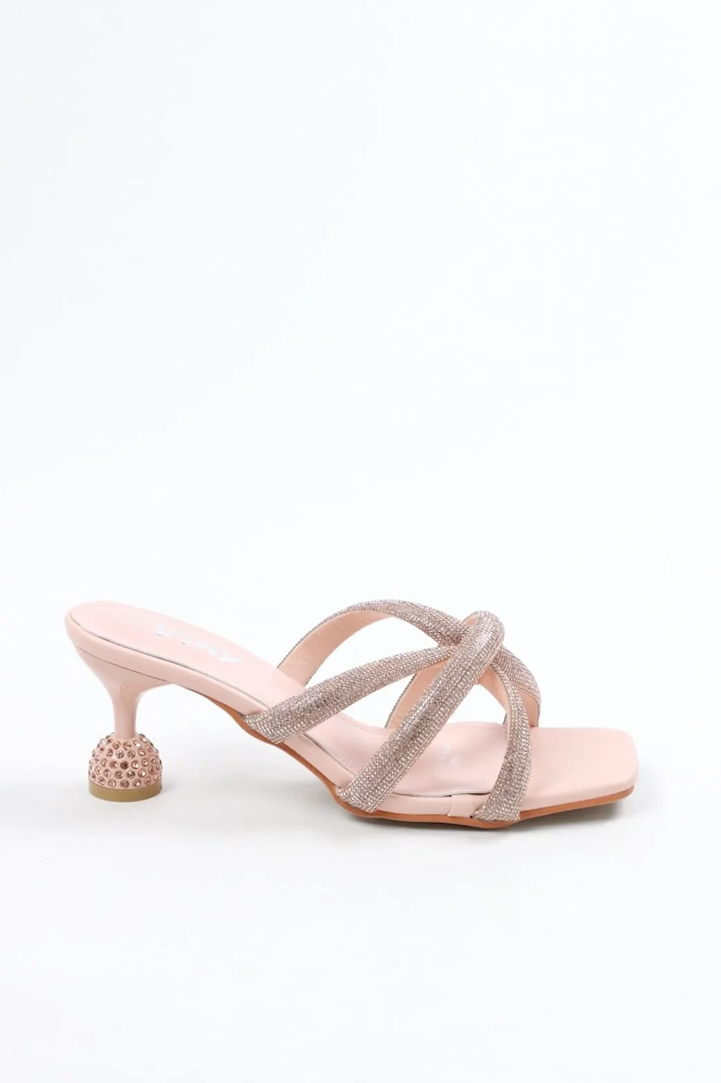Viny Women's Sparkle Cross Heels