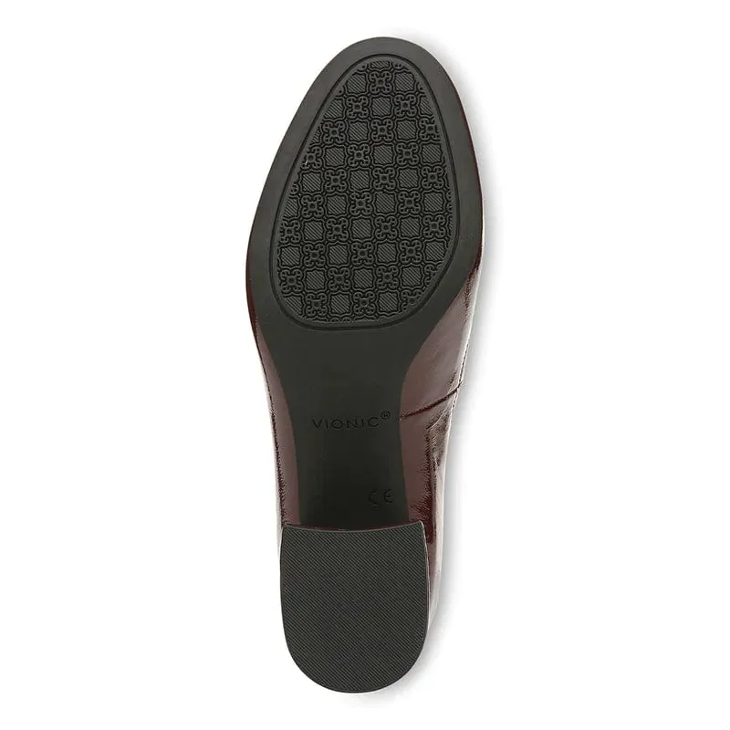Vionic Women's Carmel Pumps- Crimson Patent