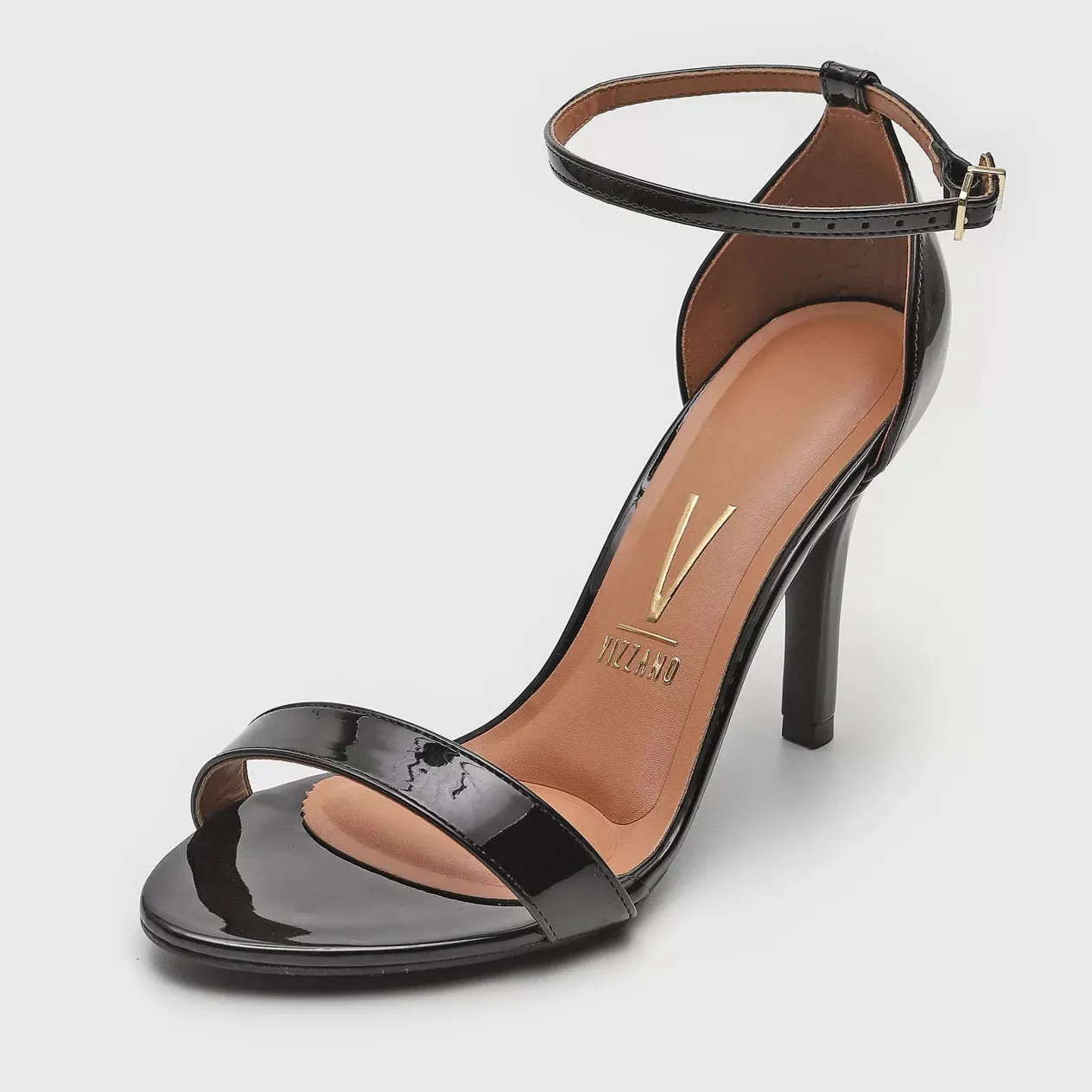 Vizzano 6249-452 High Heel Sandal in Black Patent