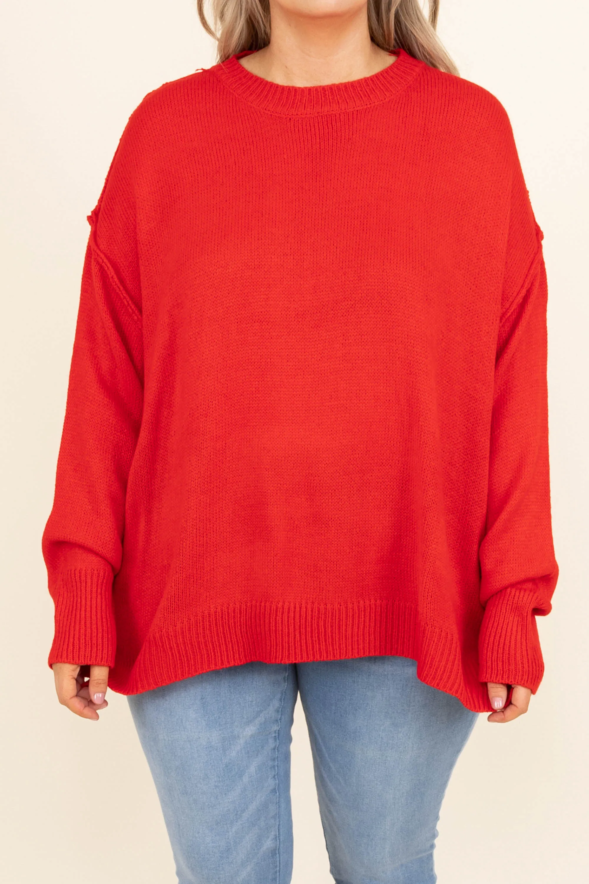 Waiting On A Sign Sweater, Red
