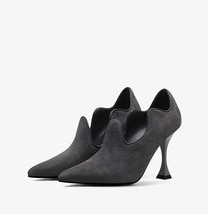 Wavy Pointed Toe High Heel Pumps