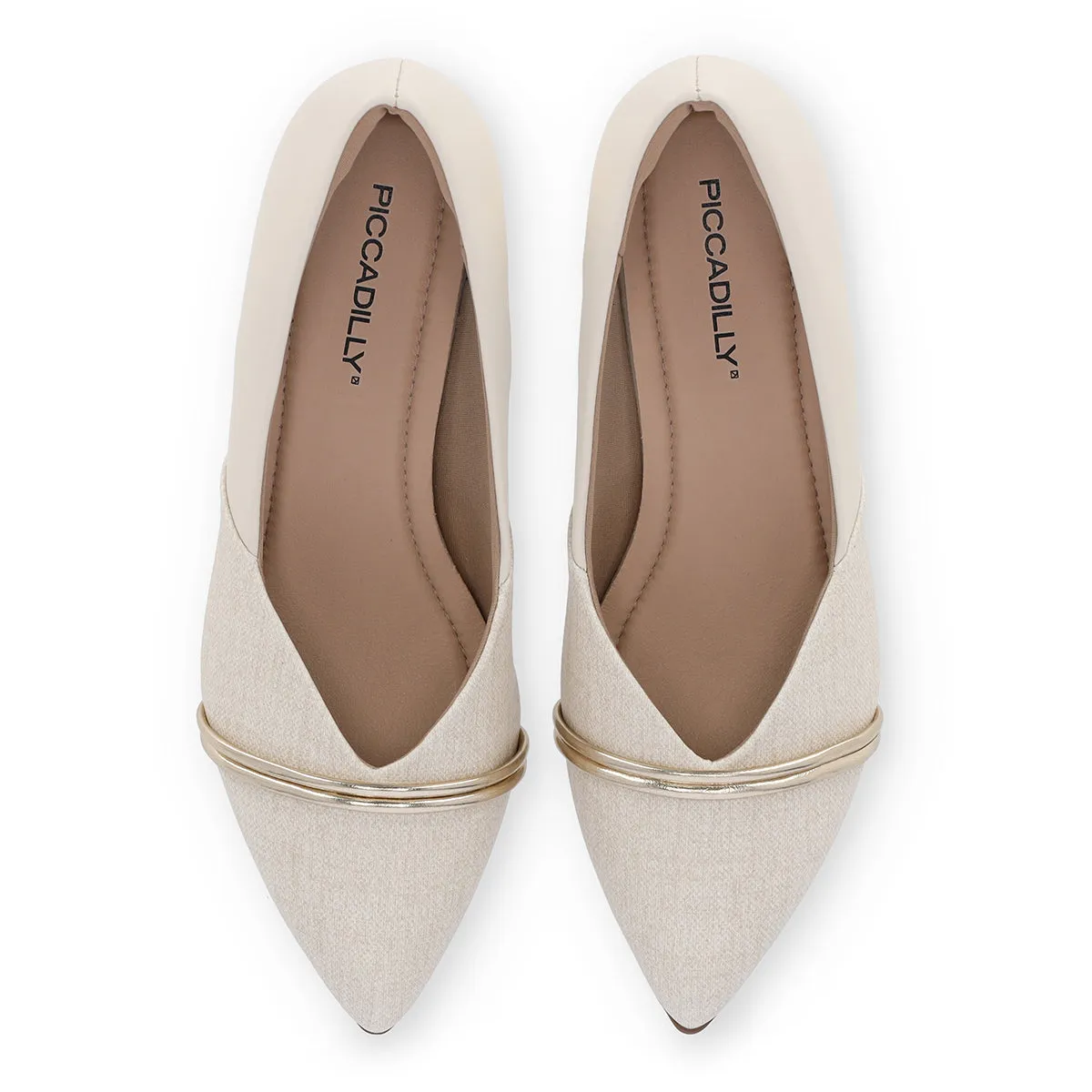 White & Natural Ladies Pumps (739.033)