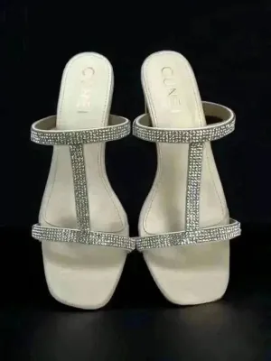 White Shimmery Heels