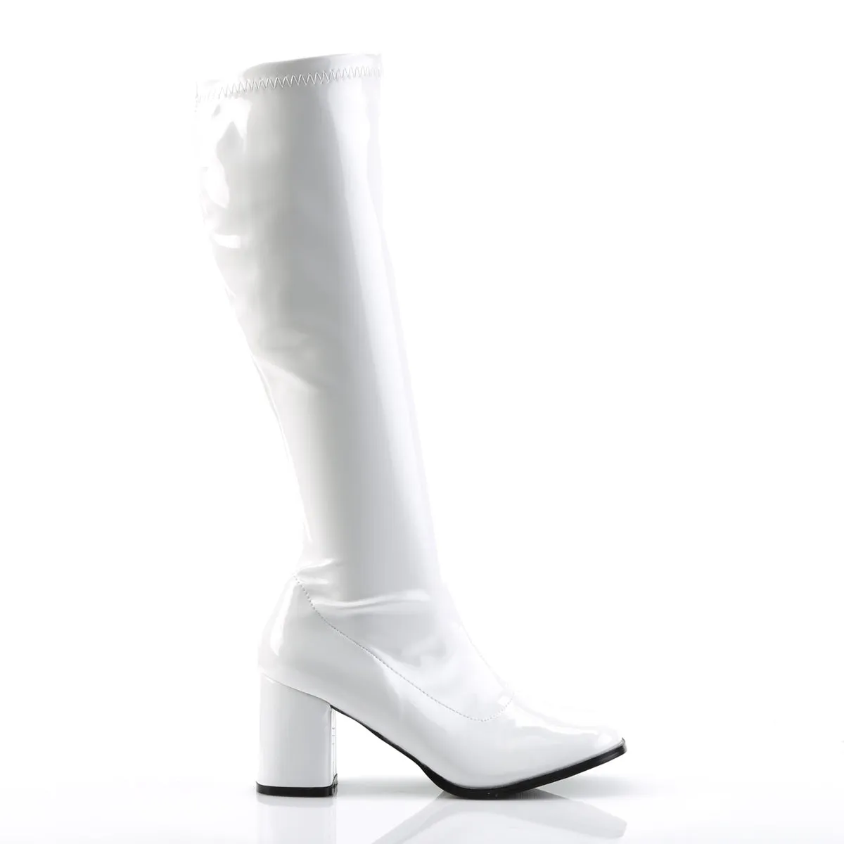 White Shiny Gogo Boots