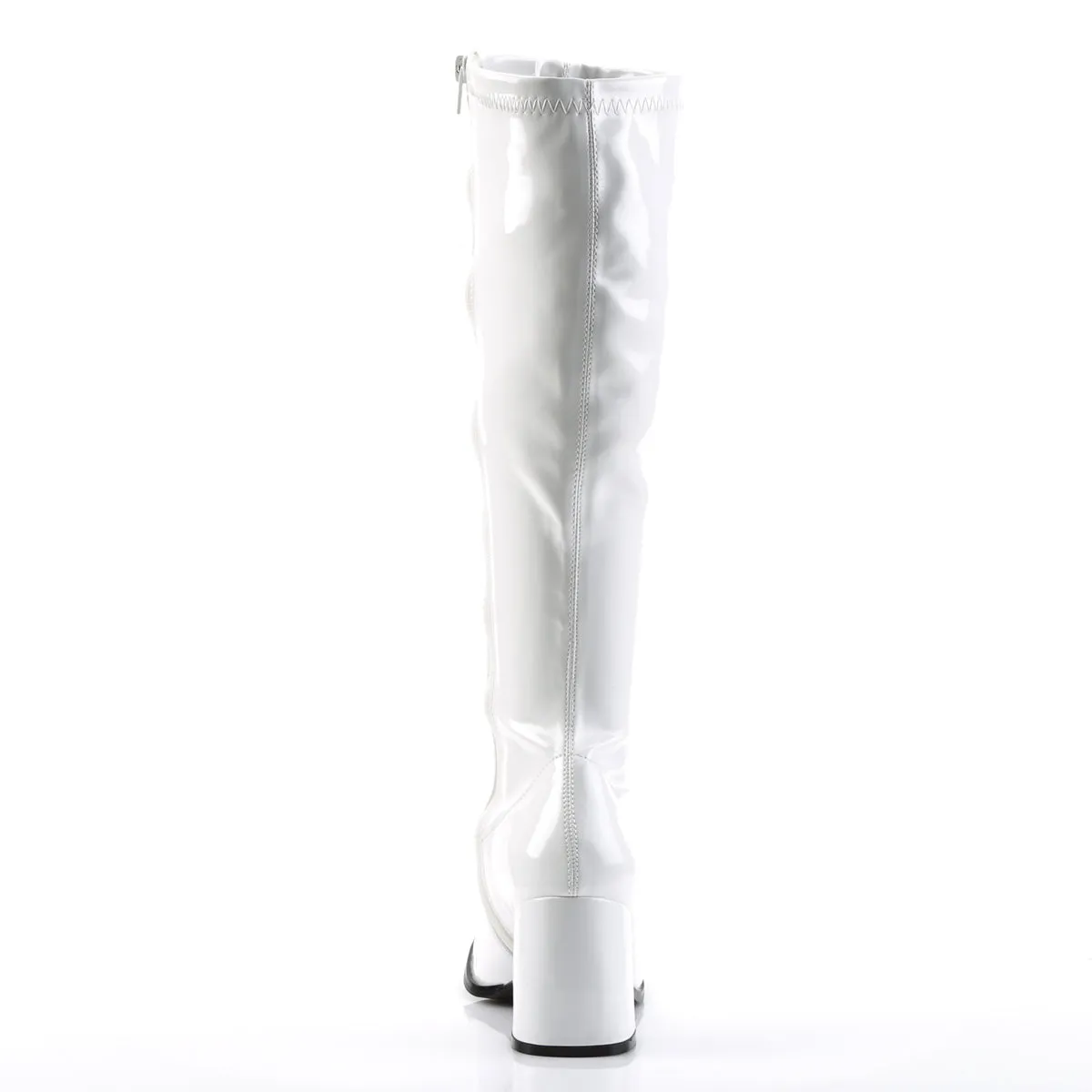 White Shiny Gogo Boots