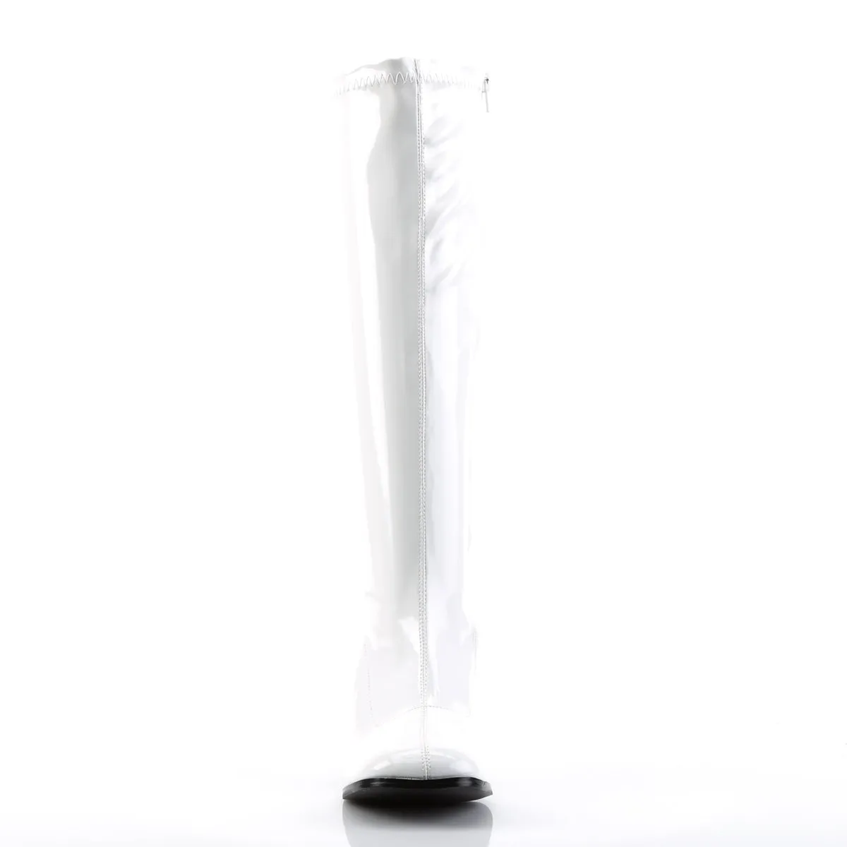 White Shiny Gogo Boots